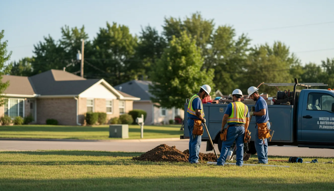 Residential water line and bathroom plumbing service in Madisonburg, PA